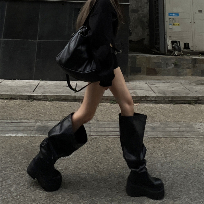Chunky Knee High Boots para mu - Modern Korean Lifestyle avaliação e preço